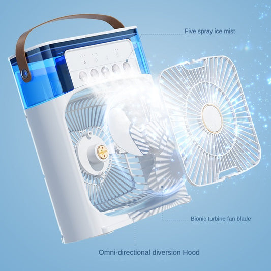 Portable Mini Air Cooler Fan with Evaporative Cooling – 3 Speed Household Air Conditioner | Random Color