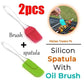Pack of 2 BBQ Oil Brush & Large Spatula Set – Kitchen & Grill Cooking Tools