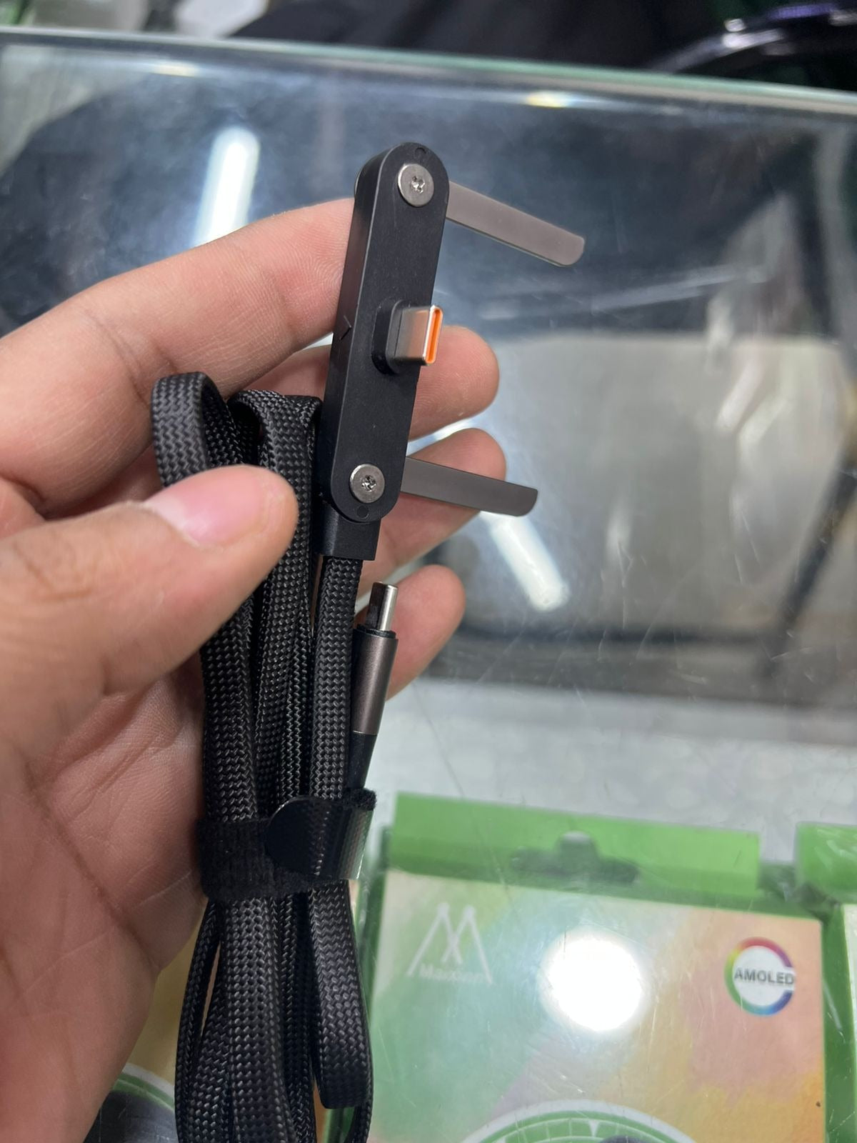 240W USB-C Fast Charging Cable 1.5M – PD 3.1 90° Gaming Charger with Stand